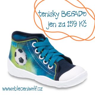 Za skvělých 159 Kč nabízíme kvalitní kotníkové tenisky BEFADO:...